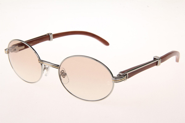 CT 7550178 55-22 Wood Sunglasses In Silver Brown