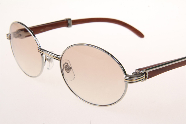 CT 7550178 55-22 Wood Sunglasses In Silver Brown