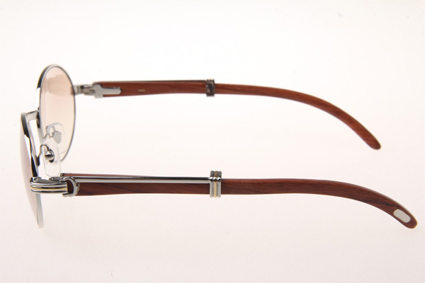 CT 7550178 55-22 Wood Sunglasses In Silver Brown