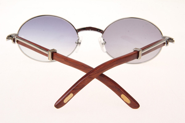 CT 7550178 55-22 Wood Sunglasses In Silver Grey