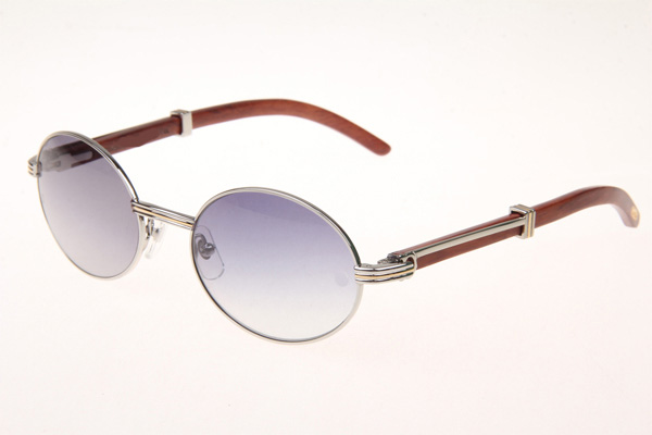 CT 7550178 55-22 Wood Sunglasses In Silver Grey