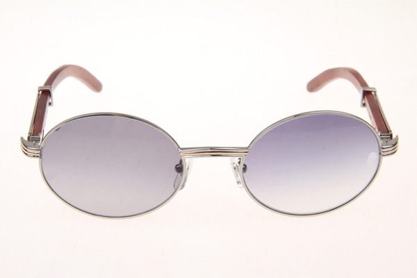 CT 7550178 55-22 Wood Sunglasses In Silver Grey