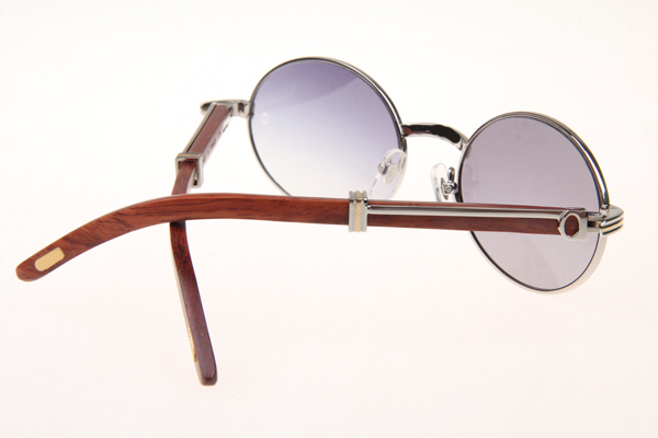 CT 7550178 55-22 Wood Sunglasses In Silver Grey