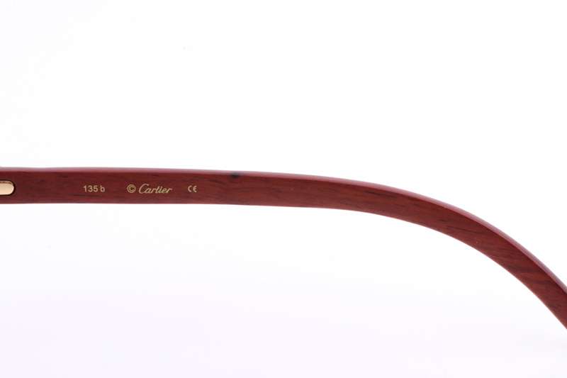 CT 8300818 Engrave Lens Wood Sunglasses In Gold Brown