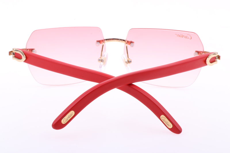 CT 8300818 Red Wood Sunglasses In Gold Gradient Pink