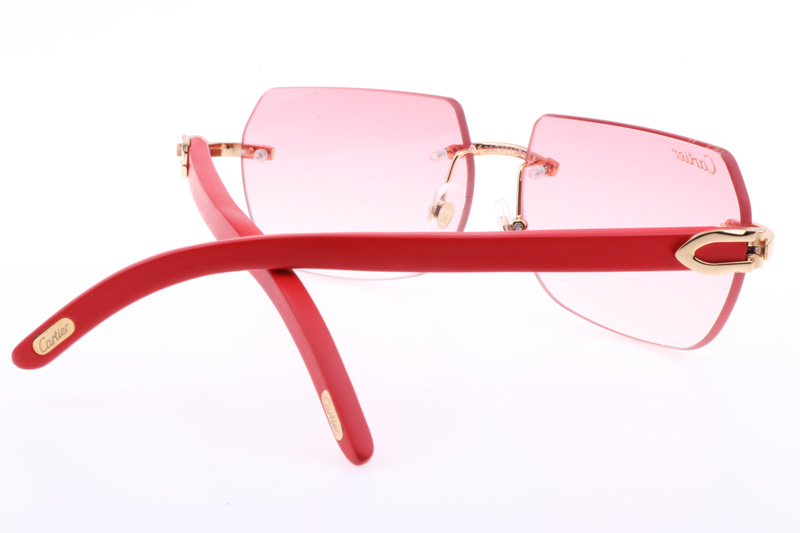 CT 8300818 Red Wood Sunglasses In Gold Gradient Pink