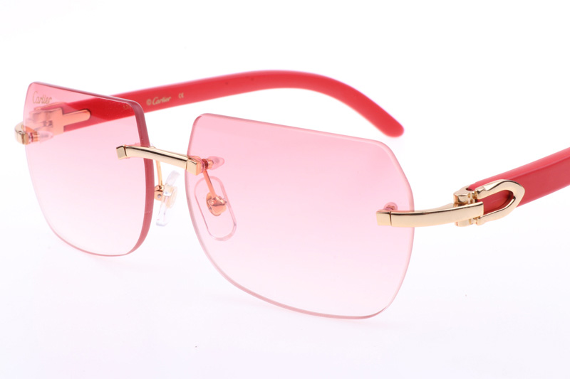 CT 8300818 Red Wood Sunglasses In Gold Gradient Pink