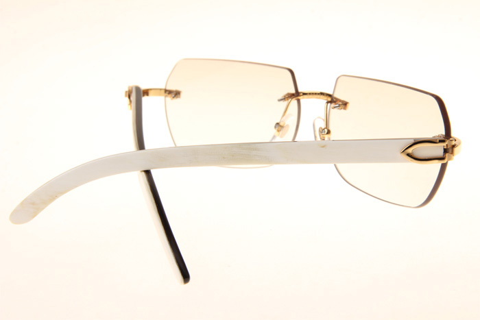 CT 8300818 White Mix Black Buffalo Sunglasses In Gold Gradient Brown