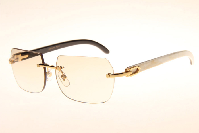 CT 8300818 White Mix Black Buffalo Sunglasses In Gold Gradient Brown