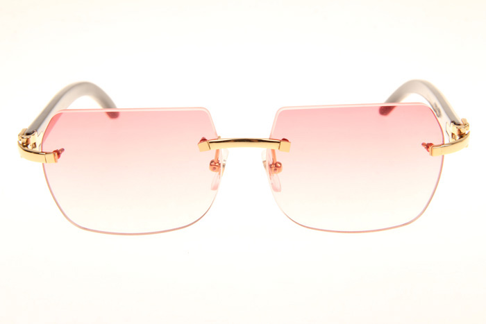 CT 8300818 White Mix Black Buffalo Sunglasses In Gold Gradient Pink