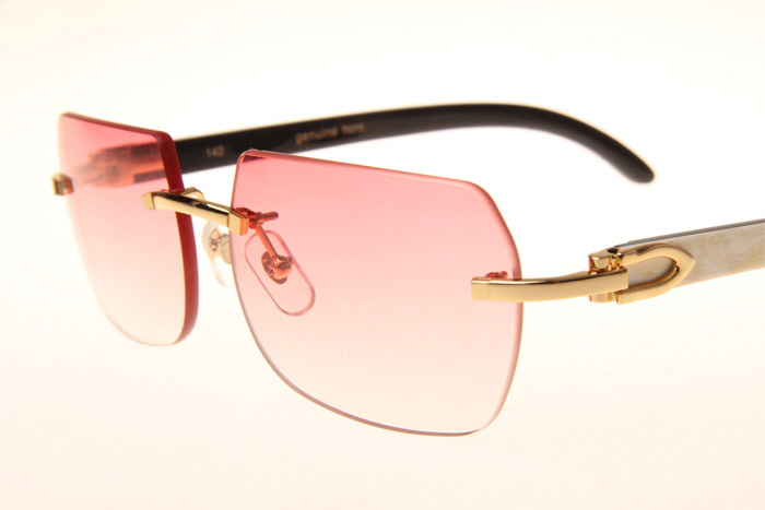 CT 8300818 White Mix Black Buffalo Sunglasses In Gold Gradient Pink