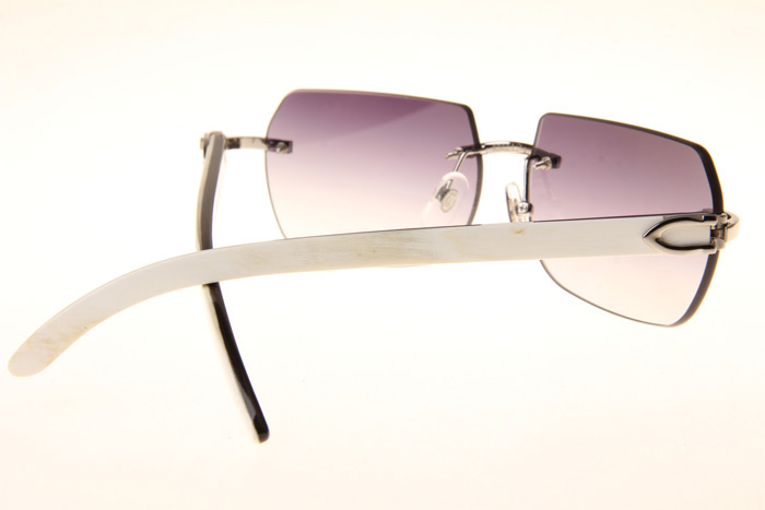 CT 8300818 White Mix Black Buffalo Sunglasses In Silver Gradient Grey