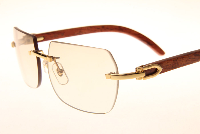 CT 8300818 Wood Sunglasses In Gold Gradient Brown