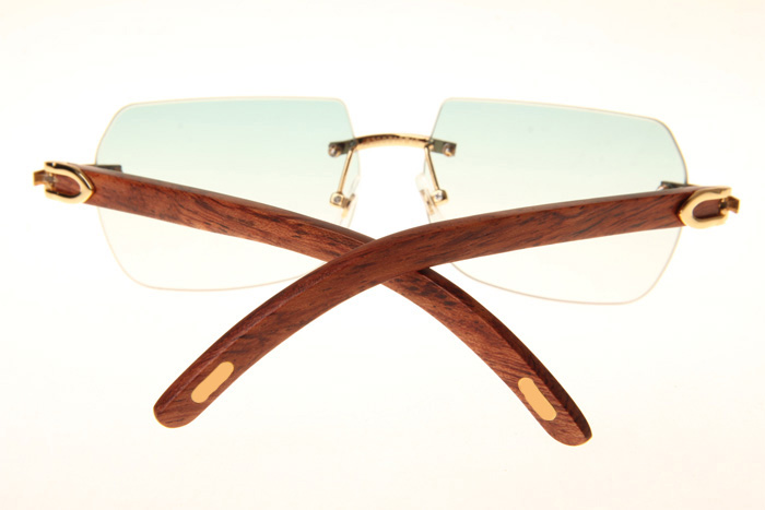 CT 8300818 Wood Sunglasses In Gold Gradient Green