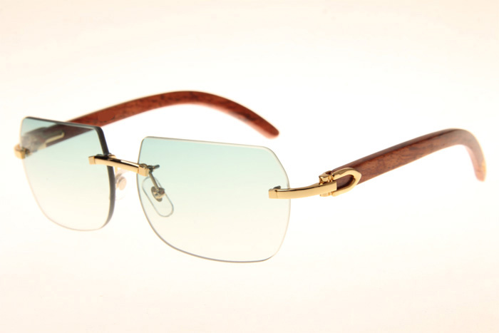 CT 8300818 Wood Sunglasses In Gold Gradient Green