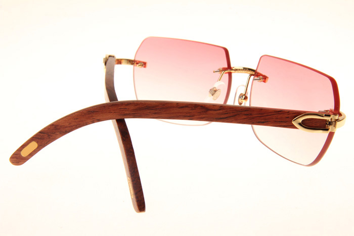 CT 8300818 Wood Sunglasses In Gold Gradient Pink