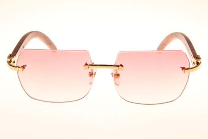 CT 8300818 Wood Sunglasses In Gold Gradient Pink