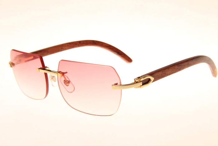 CT 8300818 Wood Sunglasses In Gold Gradient Pink