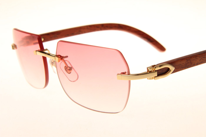 CT 8300818 Wood Sunglasses In Gold Gradient Pink