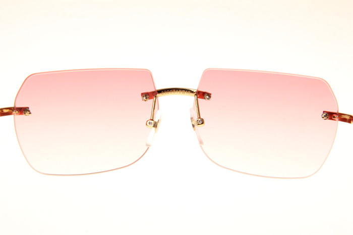 CT 8300818 Wood Sunglasses In Gold Gradient Pink