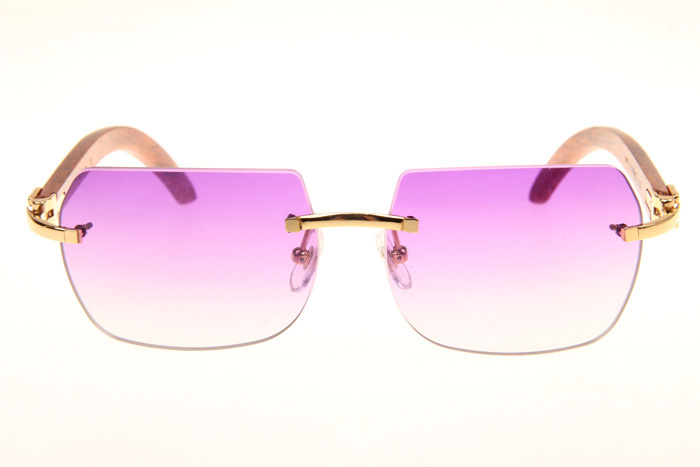 CT 8300818 Wood Sunglasses In Gold Gradient Purple