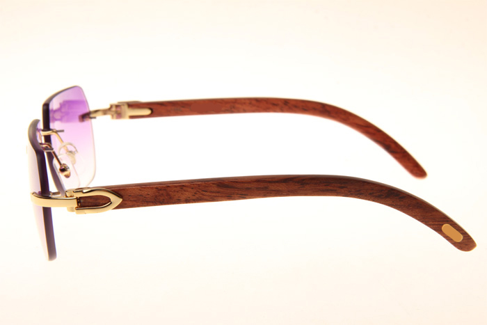 CT 8300818 Wood Sunglasses In Gold Gradient Purple