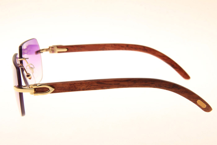 CT 8300818 Wood Sunglasses In Gold Gradient Purple