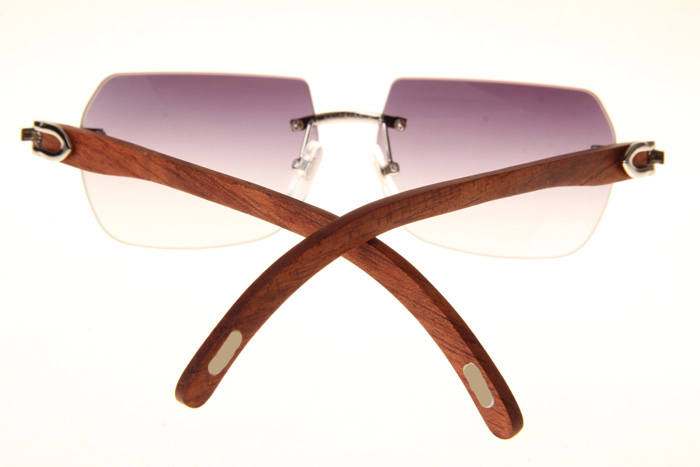 CT 8300818 Wood Sunglasses In Silver Gradient Grey