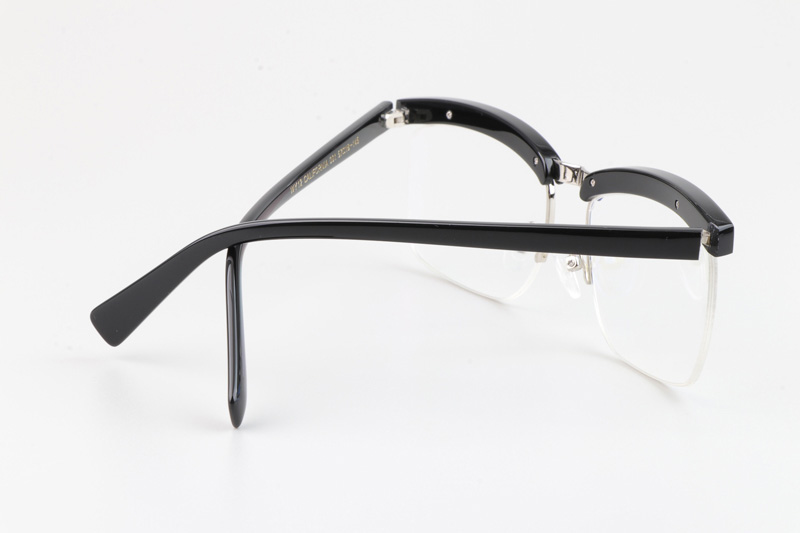 California Eyeglasses Black Silver