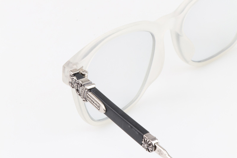 Call Melice Eyeglasses White Black Silver