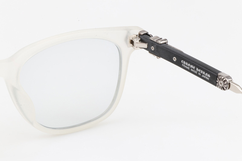 Call Melice Eyeglasses White Black Silver