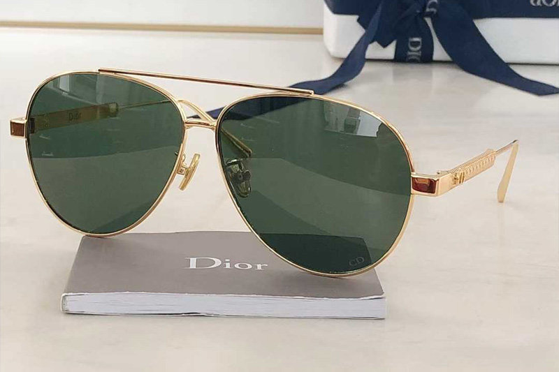 Cannage A1U Sunglasses Gold Green