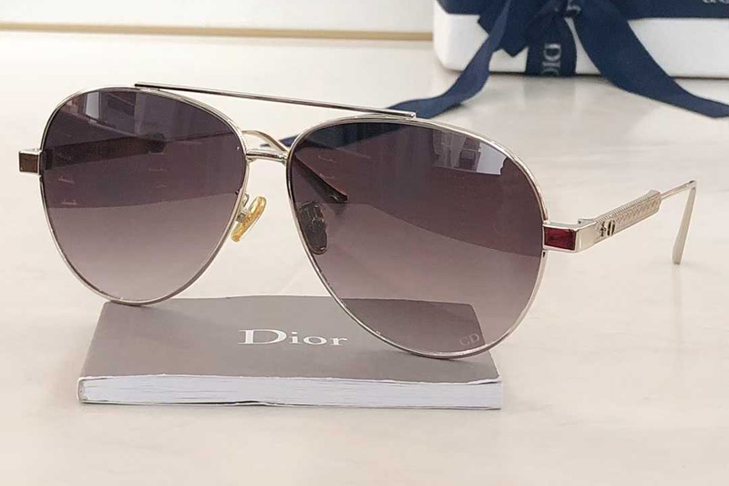 Cannage A1U Sunglasses Silver Gradient Gray