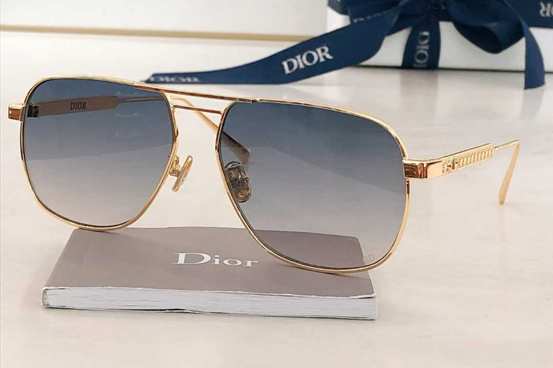 Cannage A3U Sunglasses Gold Gradient Blue