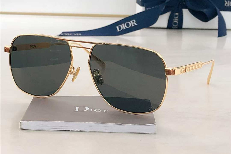 Cannage A3U Sunglasses Gold Green