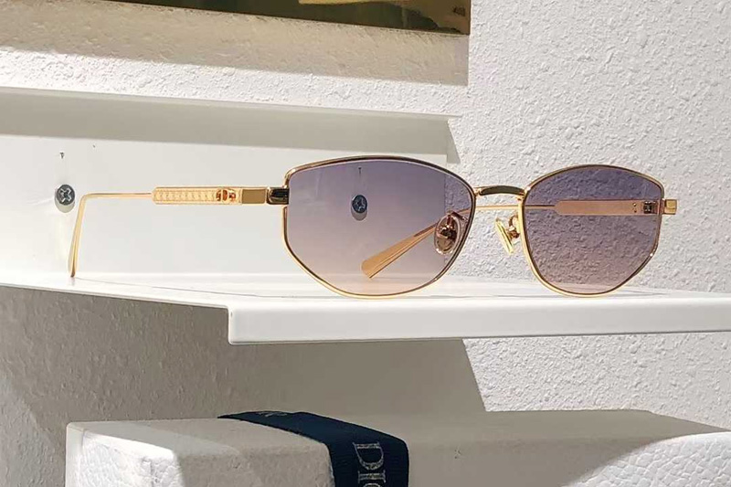 Cannage B1U Sunglasses Gold Gradient Purple