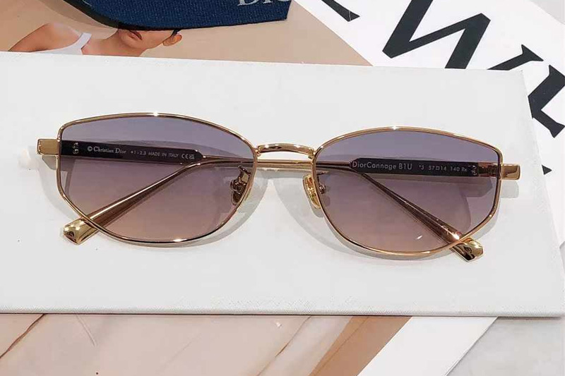 Cannage B1U Sunglasses Gold Gradient Purple