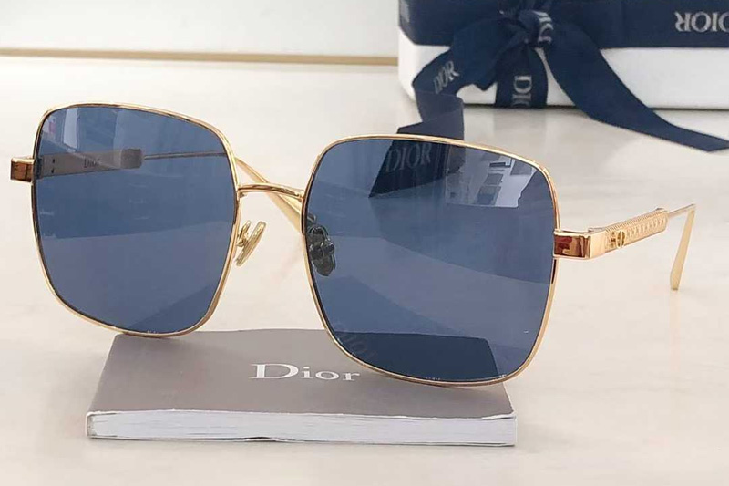 Cannage S1U Sunglasses Gold Blue