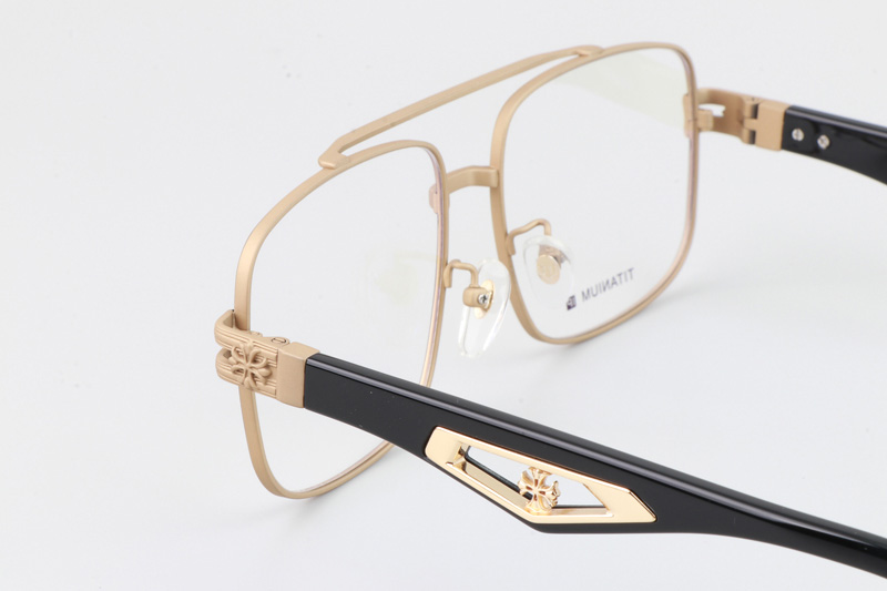 Cato Eyeglasses Gold Black