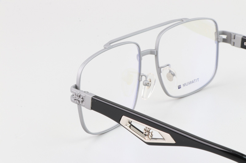 Cato Eyeglasses Silver Black