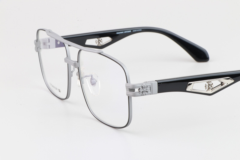 Cato Eyeglasses Silver Black