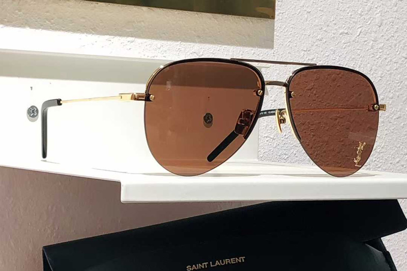 Classic 11M Sunglasses Gold Brown