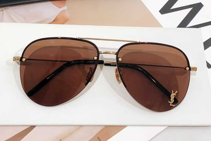 Classic 11M Sunglasses Gold Brown
