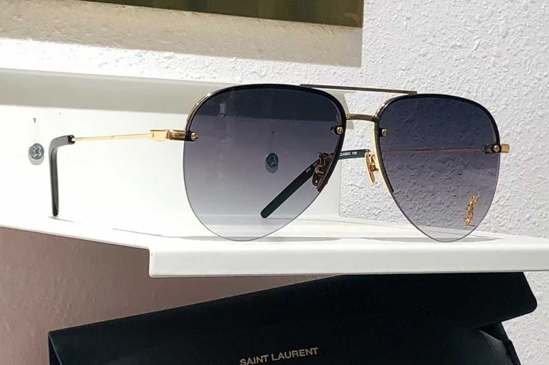Classic 11M Sunglasses Gold Gradient Gray