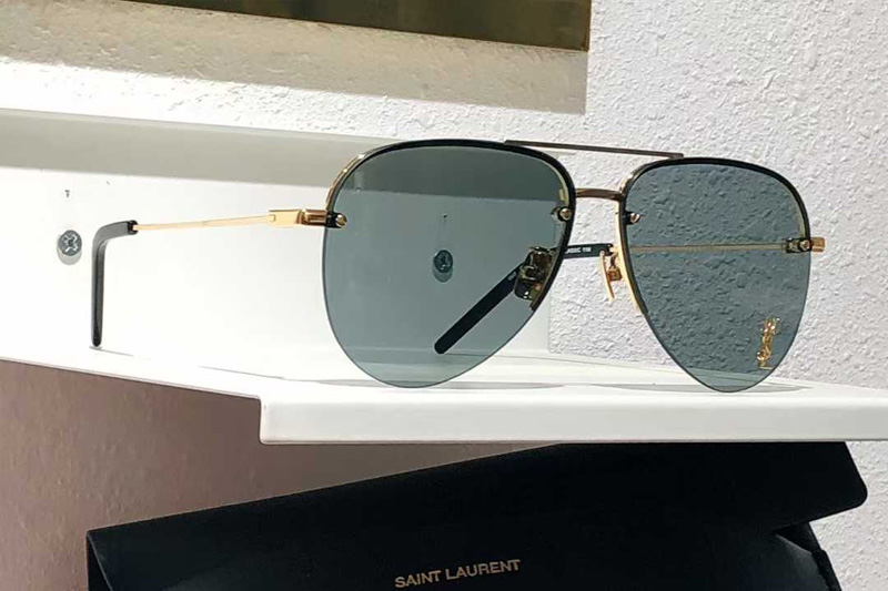 Classic 11M Sunglasses Gold Green