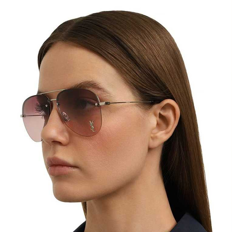Classic 11M Sunglasses Silver Gradient Pink