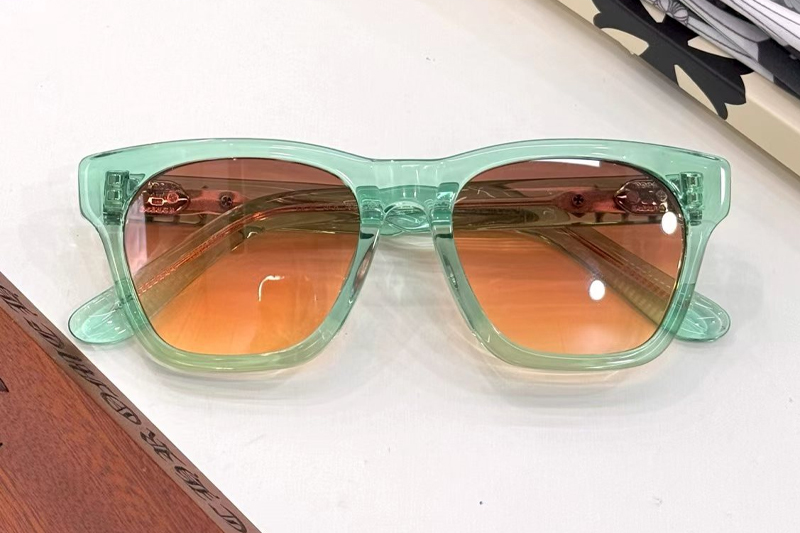 Clitterati Sunglasses Transparent Green Gradient Brown