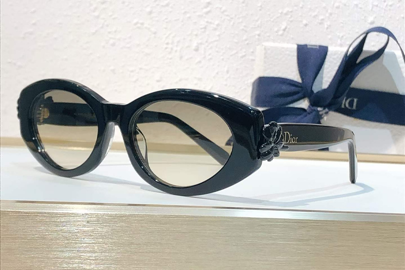 Clover B1F Sunglasses Black Gradient Brown