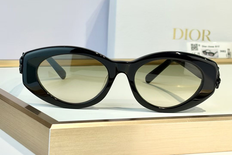 Clover B1F Sunglasses Black Gradient Brown