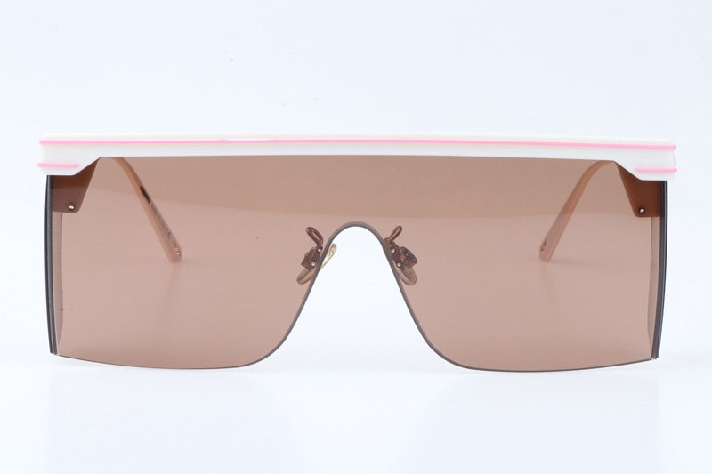 Club M1U Sunglasses White Brown